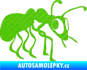 Samolepka Mravenec 001 pravá 3D karbon zelený kawasaki