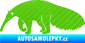 Samolepka Mravenečník 001 levá 3D karbon zelený kawasaki