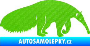 Samolepka Mravenečník 001 pravá 3D karbon zelený kawasaki