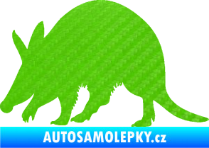 Samolepka Mravenečník 002 levá 3D karbon zelený kawasaki