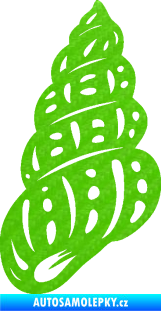 Samolepka Mušle 003 levá ulita 3D karbon zelený kawasaki