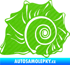 Samolepka Mušle levá ulita 3D karbon zelený kawasaki