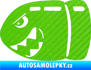 Samolepka Náboj 002 levá 3D karbon zelený kawasaki