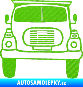 Samolepka Nákladní auto karikatura 3D karbon zelený kawasaki