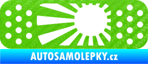 Samolepka Náplast 002 levá 3D karbon zelený kawasaki