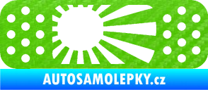 Samolepka Náplast 002 pravá 3D karbon zelený kawasaki