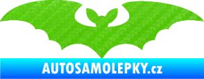 Samolepka Netopýr 006 3D karbon zelený kawasaki
