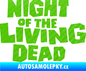 Samolepka Night of living dead 3D karbon zelený kawasaki