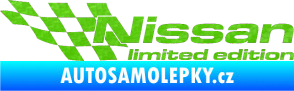 Samolepka Nissan limited edition levá 3D karbon zelený kawasaki