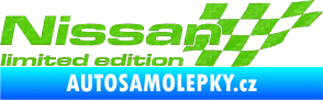 Samolepka Nissan limited edition pravá 3D karbon zelený kawasaki