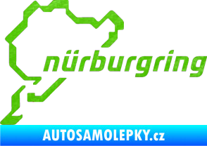Samolepka Nurburgring 3D karbon zelený kawasaki