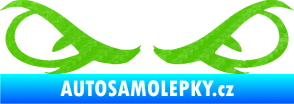 Samolepka Oči 001 3D karbon zelený kawasaki