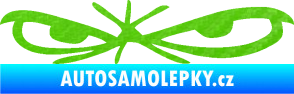 Samolepka Oči 002 levá 3D karbon zelený kawasaki