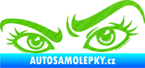 Samolepka Oči 004 levá 3D karbon zelený kawasaki
