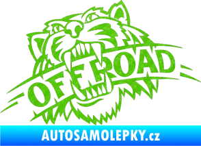 Samolepka Off Road 001  3D karbon zelený kawasaki
