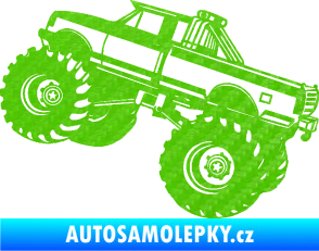 Samolepka Off Road 003 levá 3D karbon zelený kawasaki