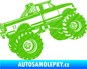 Samolepka Off Road 003 pravá 3D karbon zelený kawasaki