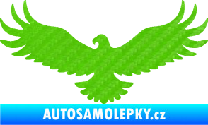 Samolepka Orel 006 levá 3D karbon zelený kawasaki