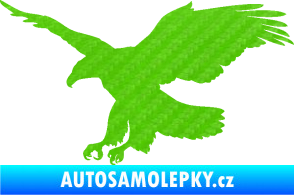 Samolepka Orel 013 levá 3D karbon zelený kawasaki