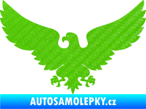 Samolepka Orlice 001 levá 3D karbon zelený kawasaki