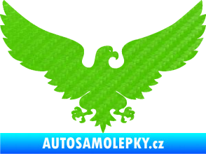 Samolepka Orlice 001 pravá 3D karbon zelený kawasaki