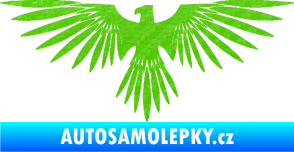 Samolepka Orlice 005 levá 3D karbon zelený kawasaki