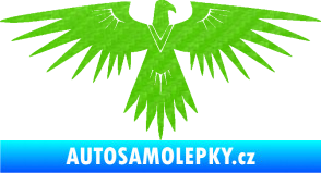 Samolepka Orlice 006 pravá 3D karbon zelený kawasaki