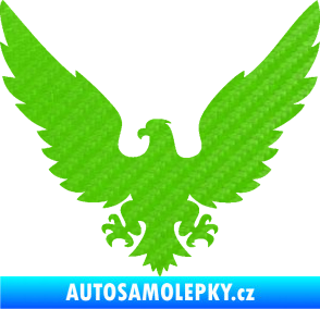 Samolepka Orlice 008 levá 3D karbon zelený kawasaki