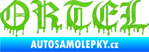 Samolepka Ortel 3D karbon zelený kawasaki