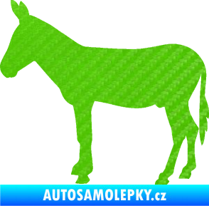 Samolepka Osel 002 levá 3D karbon zelený kawasaki