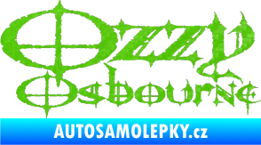Samolepka Ozzy Osbourne 002 3D karbon zelený kawasaki