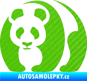 Samolepka Panda 001 levá 3D karbon zelený kawasaki