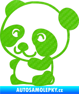 Samolepka Panda 002 levá 3D karbon zelený kawasaki