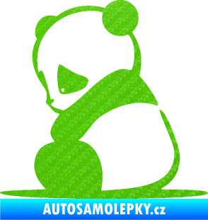 Samolepka Panda 005 levá 3D karbon zelený kawasaki