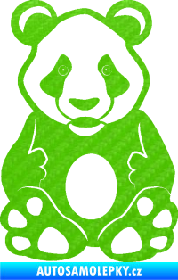 Samolepka Panda 006  3D karbon zelený kawasaki