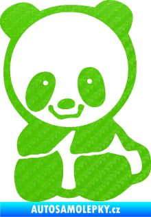 Samolepka Panda 009 levá baby 3D karbon zelený kawasaki