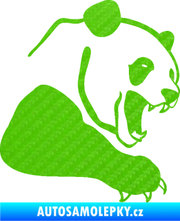 Samolepka Panda 010 pravá 3D karbon zelený kawasaki
