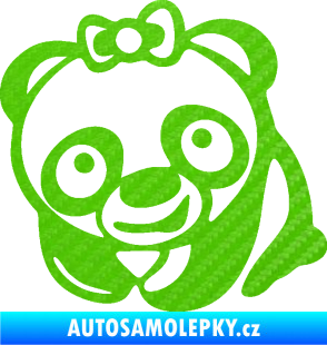 Samolepka Panda baby levá 3D karbon zelený kawasaki