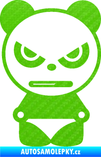 Samolepka Panda boy 3D karbon zelený kawasaki