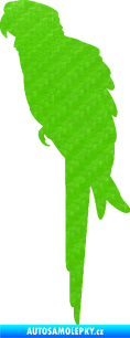 Samolepka Papoušek 001 levá 3D karbon zelený kawasaki