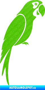 Samolepka Papoušek 009 pravá 3D karbon zelený kawasaki