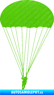 Samolepka Parašutista 002 3D karbon zelený kawasaki