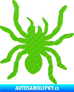 Samolepka Pavouk 014 pravá 3D karbon zelený kawasaki
