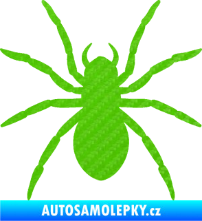 Samolepka Pavouk 015 3D karbon zelený kawasaki