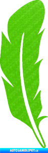 Samolepka Peříčko 001 pravá 3D karbon zelený kawasaki
