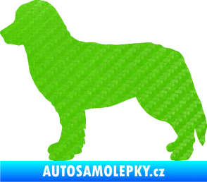 Samolepka Pes 157 levá bernský salašnický 3D karbon zelený kawasaki