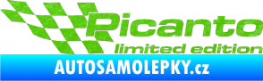 Samolepka Picanto limited edition levá 3D karbon zelený kawasaki