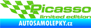 Samolepka Picasso limited edition levá 3D karbon zelený kawasaki