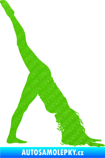 Samolepka Pilates 001 pravá 3D karbon zelený kawasaki