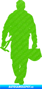 Samolepka Pilot 001 levá 3D karbon zelený kawasaki